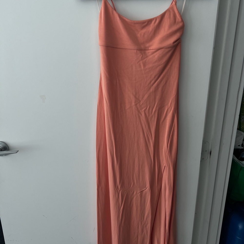 Aritzia Peach Maxi Dress